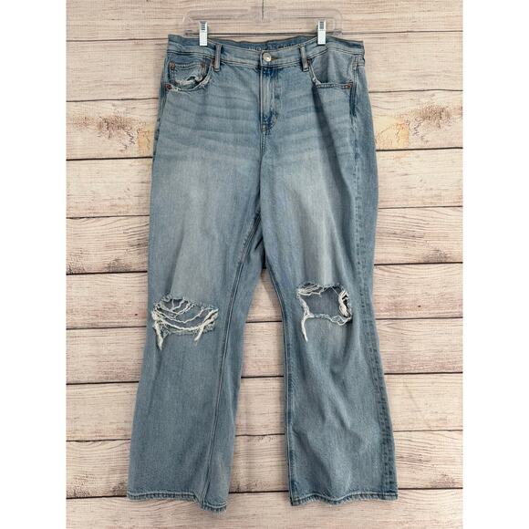 American Eagle '90s Bootcut Jeans Womens 16 Blue Light Wash Denim - Picture 1 of 13